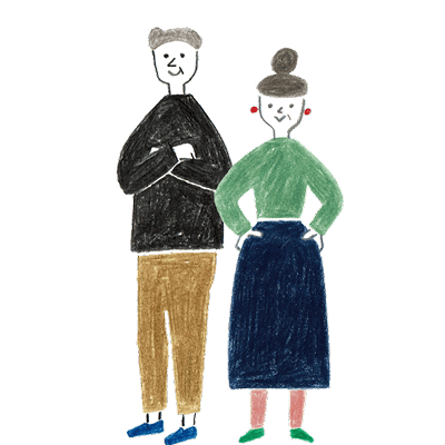 50代夫婦のイラスト