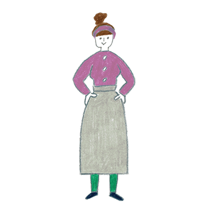 40代シングル女性のイラスト