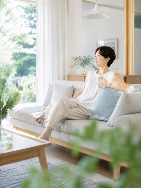 一年中快適な室内でくつろぐ暮らし