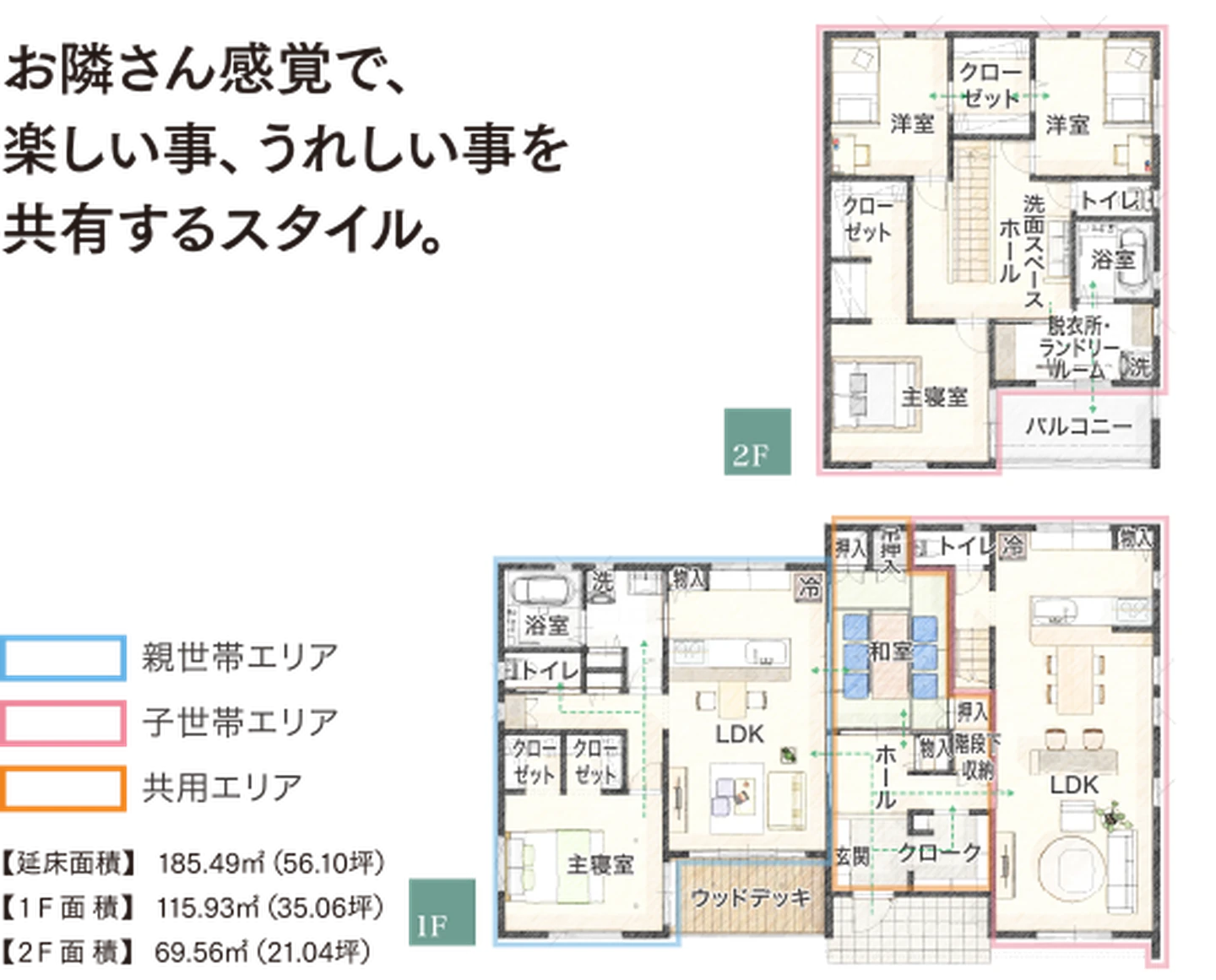 5.隣居タイプの間取りシミュレーション