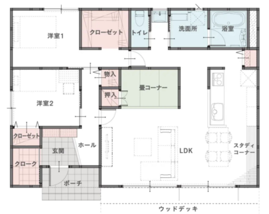 2LDK｜仕事部屋や趣味部屋を確保しやすい