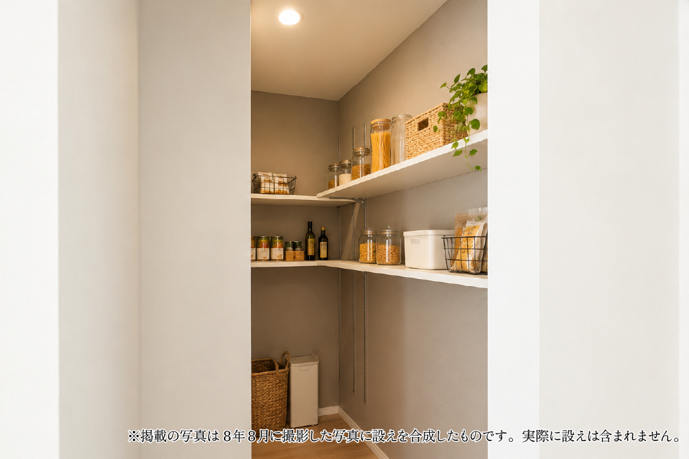 買い物後の片付けがラクなパントリー