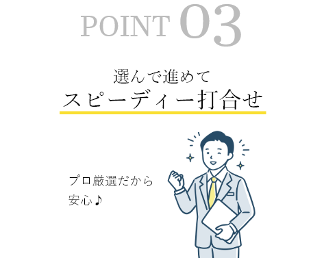 選んで進めてスピーディー打合せ