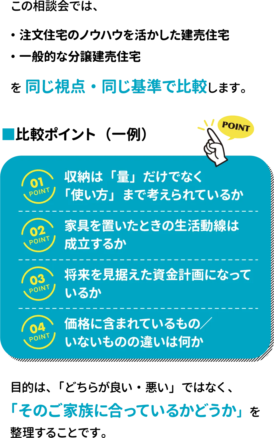 比較ポイント（一例）