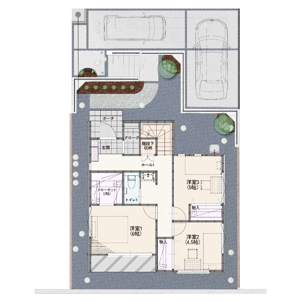 ノーブルガーデン No.37 1階間取り図