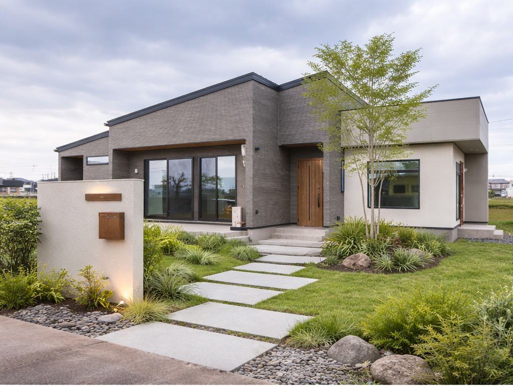 アトリエのある平屋